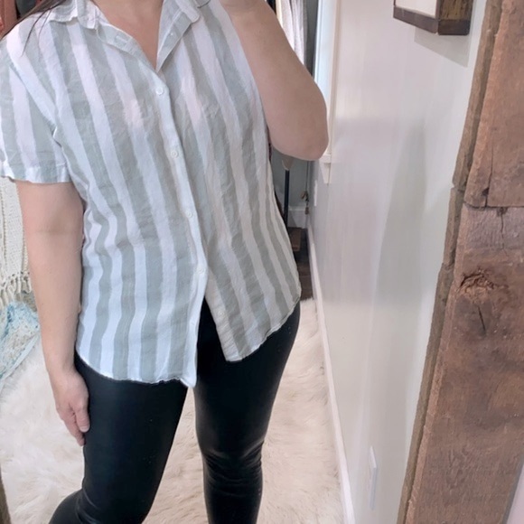 Express striped men’s button down shirt size medium - Picture 2 of 6